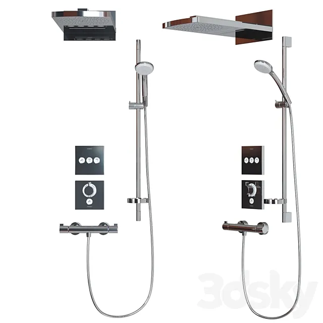 Shower system Hansgrohe 3DModel