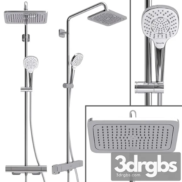 Shower System Hansgrohe Croma E Showerpipe 280 3D Model Download