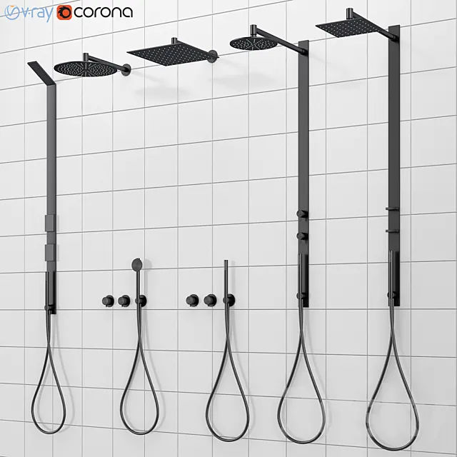 Shower systems and faucets CEA set 40 3DModel