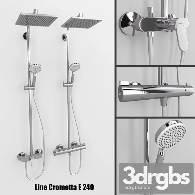 Shower systems hansgrohe crometta e 240 3D Model Download