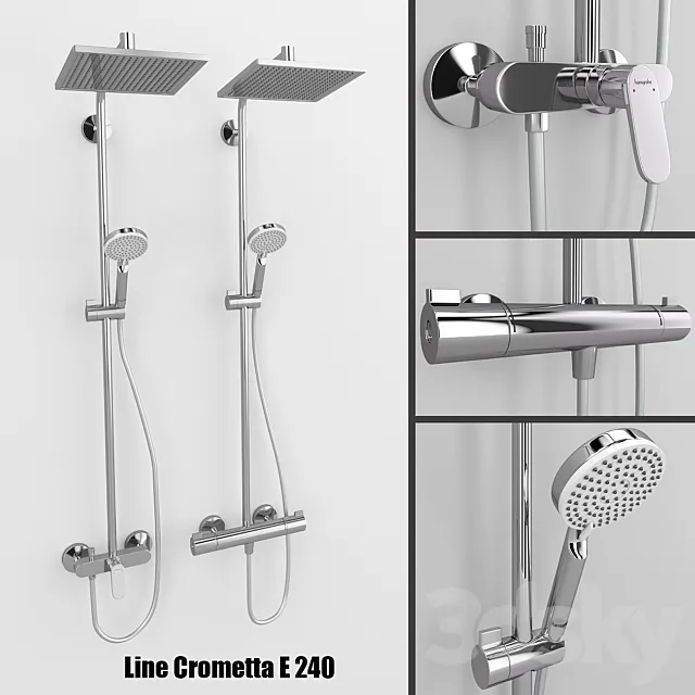 Shower systems Hansgrohe Crometta E 240 3DModel