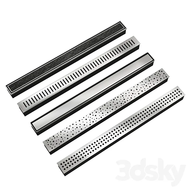 Shower Traps Kit 3D Model