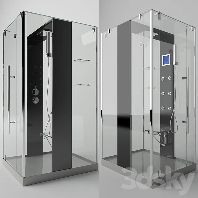 Shower Wasserfalle W-626 120×90 3D Model Shower Wasserfalle W-626 120×90 3D Model