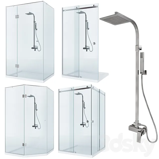 Shower_Set_2 3D Model Shower_Set_2 3D Model