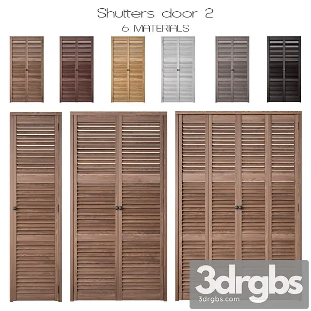 Shutters Door 2 3D Model Download