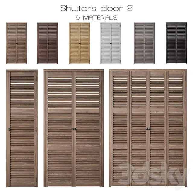 Shutters Door 2 3D Model