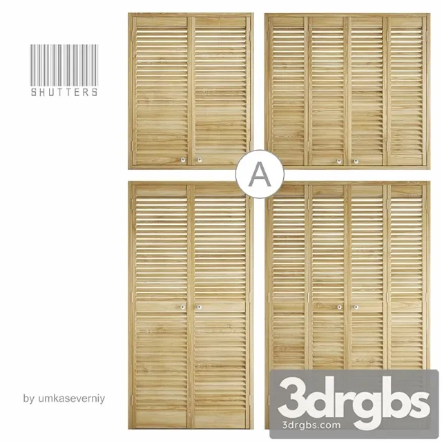 Shutters Door 4 3D Model Download