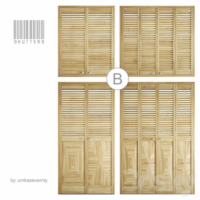 shutters Ⓑ 3D Model