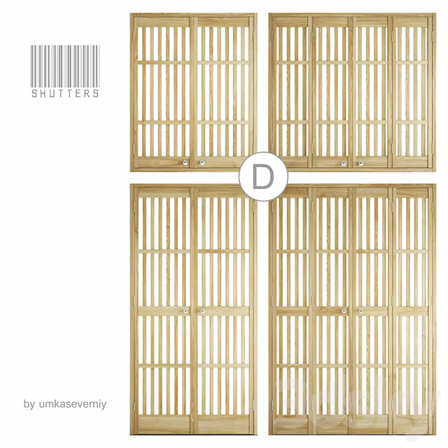 shutters Ⓓ 3D Model