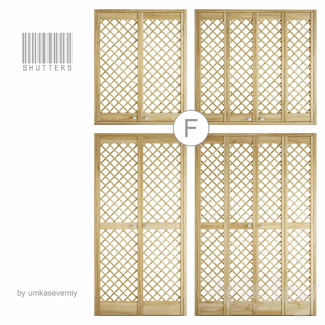 shutters Ⓕ 3D Model