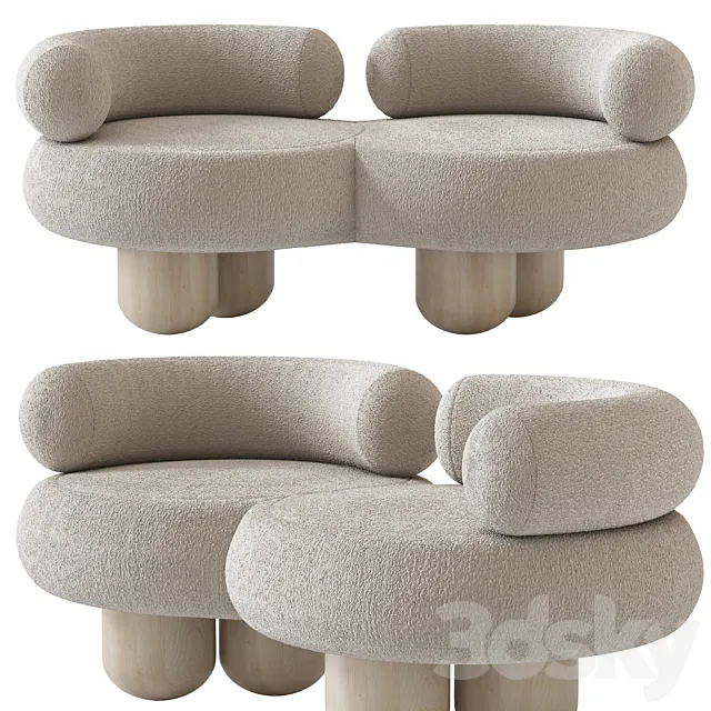 Siamese Sofa by Pietro Franceschini 3D Model Siamese Sofa by Pietro Franceschini 3D Model