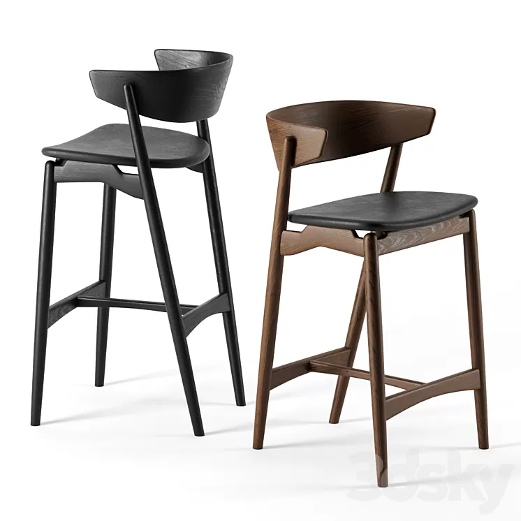 SIBAST 7 bar stool 3D Model Free Download