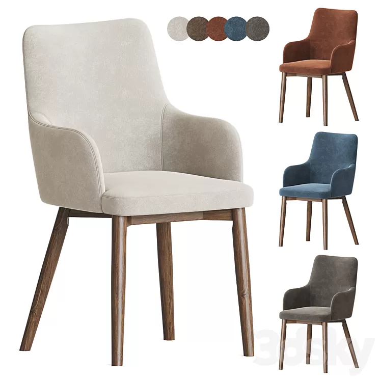 Sidcup Modern Dining Chair 3D Model Sidcup Modern Dining Chair 3D Model