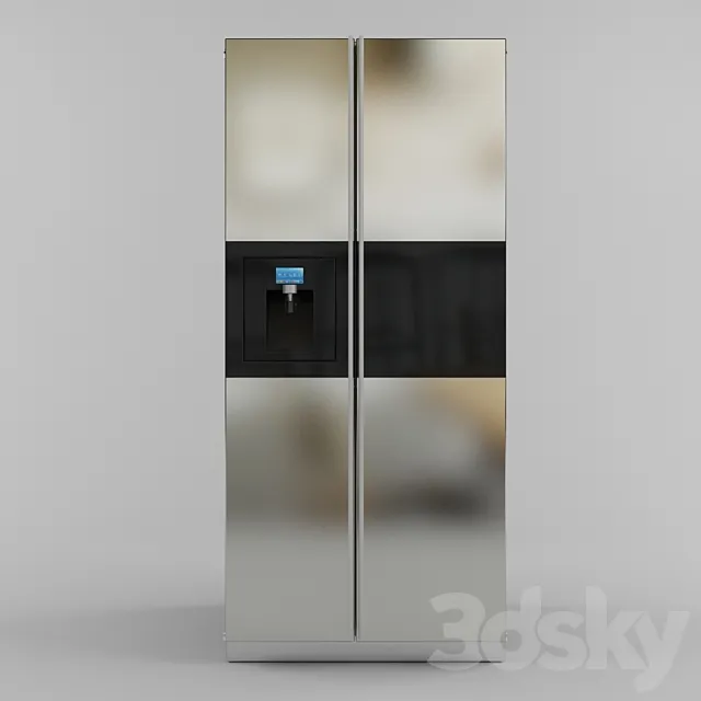 Side-by-side refrigerator 3D Model