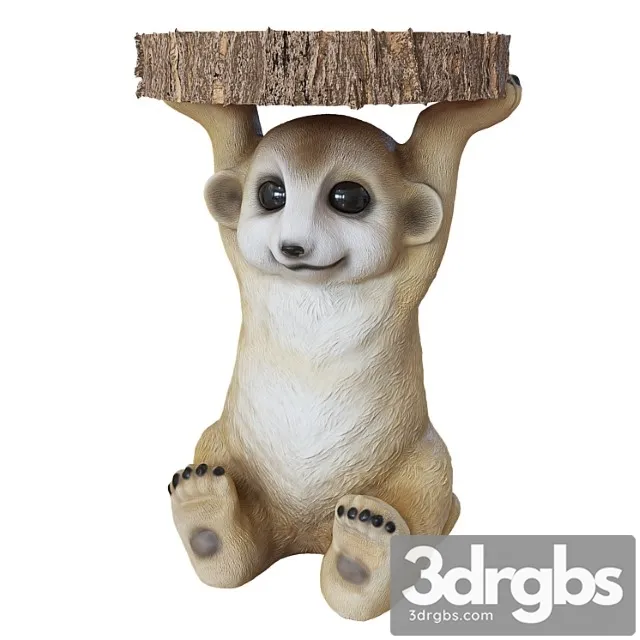 Side table animal mini mongoose 2 3D Model Download Side table animal mini mongoose 2 3D Model Download