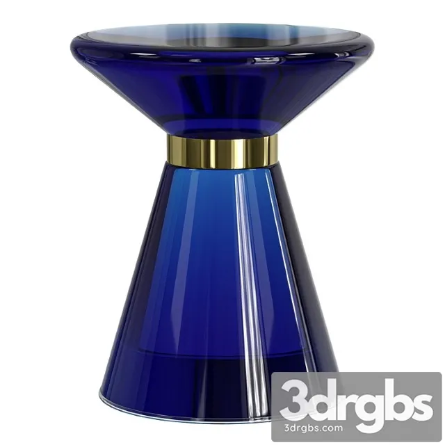 Side table blue glass Side table blue glass