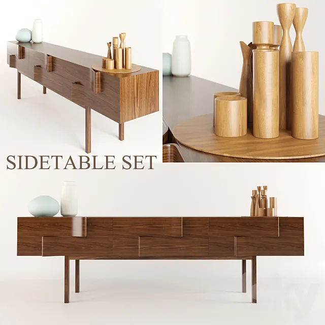 Side Table Set 3D Model