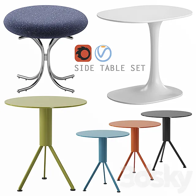 Side table set 3DModel