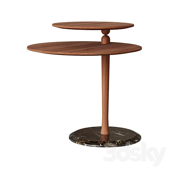 Side table Vaiven walnut 3DModel Side table Vaiven walnut 3DModel