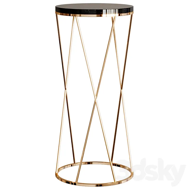 Side table with marble top 3D Model Side table with marble top 3D Model