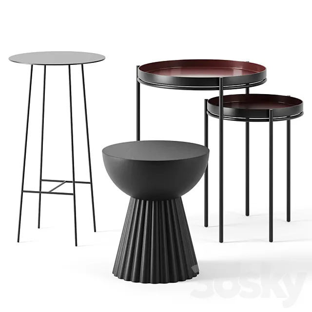 Side tables by La Redoute 3D Model Side tables by La Redoute 3D Model