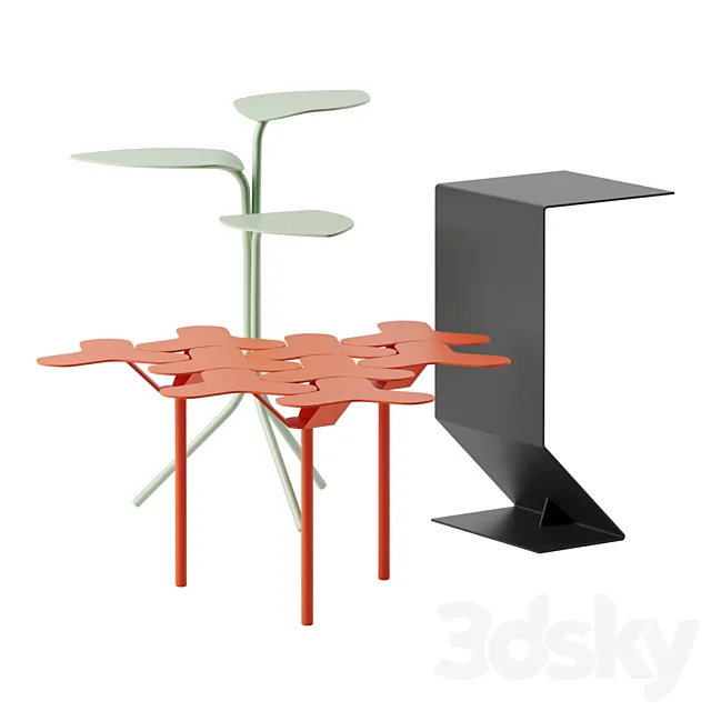 Side tables set by Moroso 3DModel