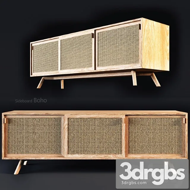 Sideboard-boho 2 3D Model Download