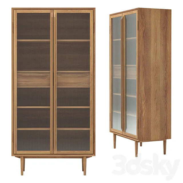 Sideboard Bruni high with stained glass 80*160*40 cm 3D Model Sideboard Bruni high with stained glass 80*160*40 cm 3D Model