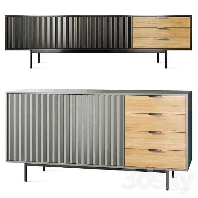 Sideboard chest of drawers and TV cabinet Woody Dream Home 3D Model Sideboard chest of drawers and TV cabinet Woody Dream Home 3D Model