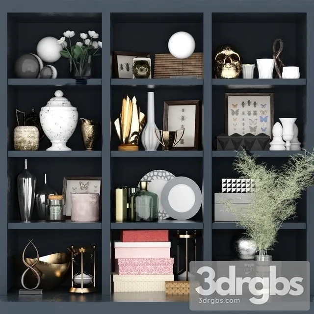 Sideboard Decor Set 3D Model Download