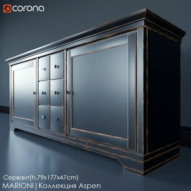 Sideboard MARIONI 02089 collection ASPEN 3D Model