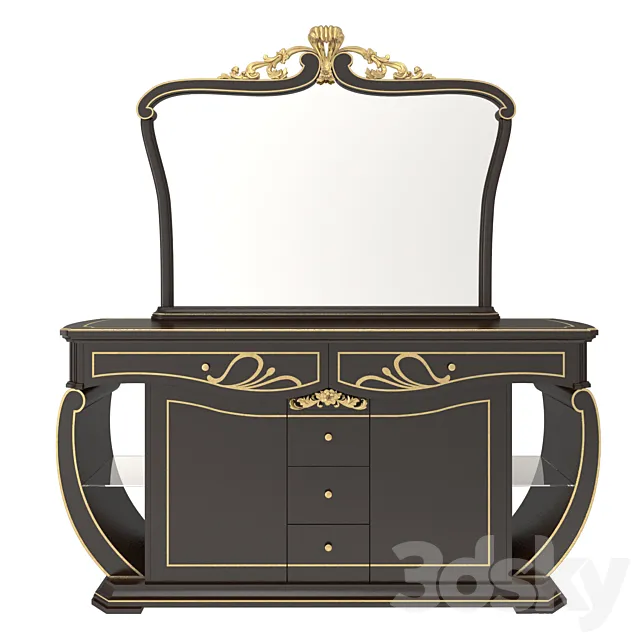 Sideboard + Mirror Coll. D Frandiss 2017 3D Model Sideboard + Mirror Coll. D Frandiss 2017 3D Model