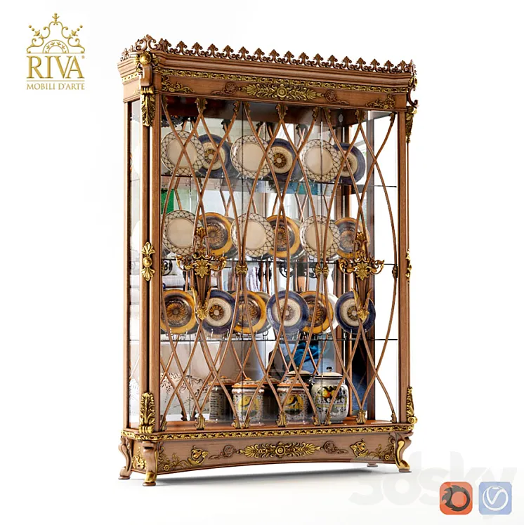 Sideboard Riva 3D Model Free Download