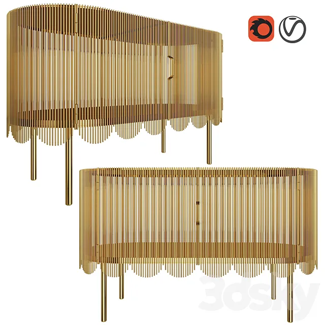 Sideboard Scarlet Splendour Designs Strings Credenza 3DModel Sideboard Scarlet Splendour Designs Strings Credenza 3DModel