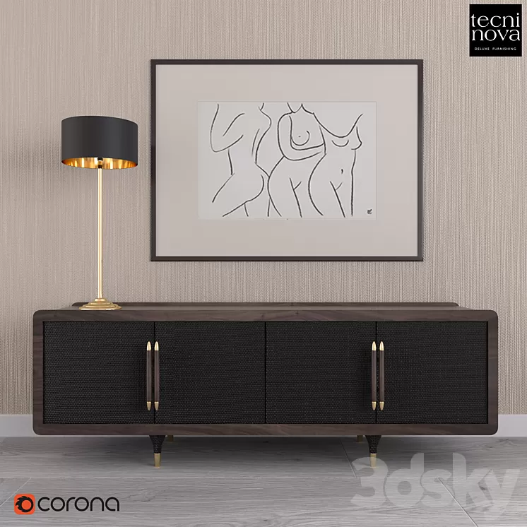 Sideboard Tecni nova from the collection of Fortune 2017 3D Model