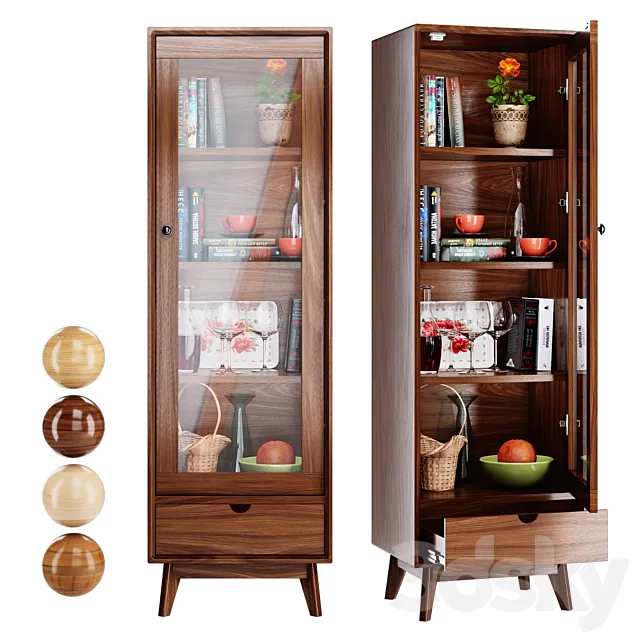 Sideboard with one front 3D Model