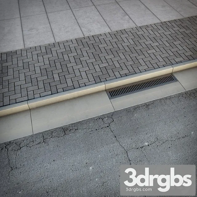 Sidewalk Road 3D Model Download