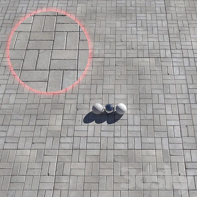 Sidewalk tile_2 3D Model Sidewalk tile_2 3D Model