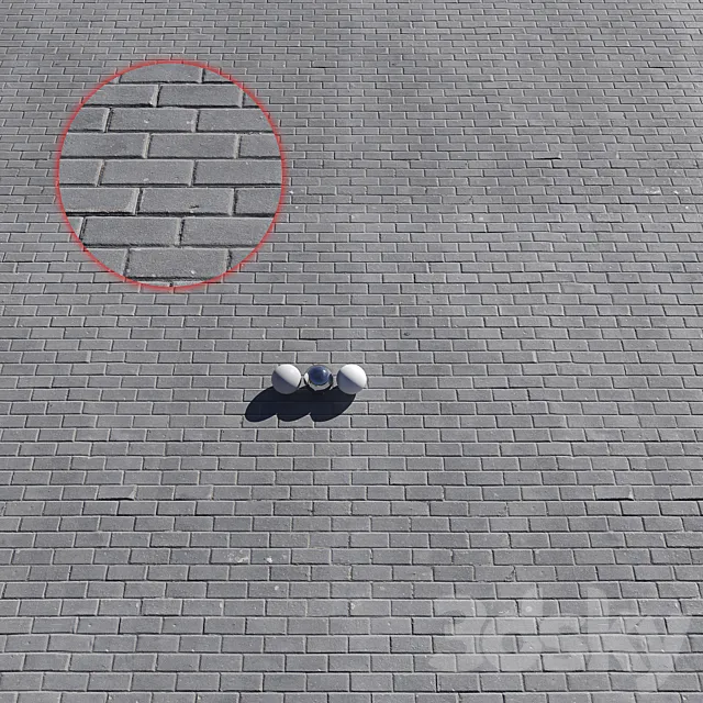 Sidewalk tile_4 3D Model Sidewalk tile_4 3D Model