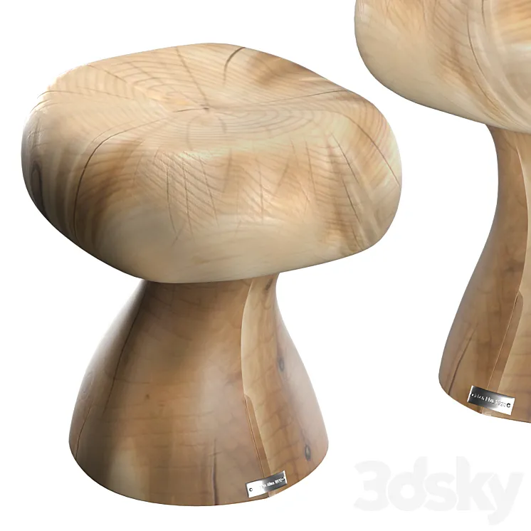 Sieben Riva 1920 Stool Contract Cedar 3D Model Free Download