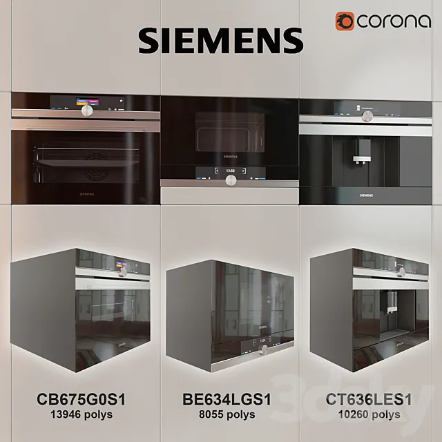 Siemens kitchen set 3D Model