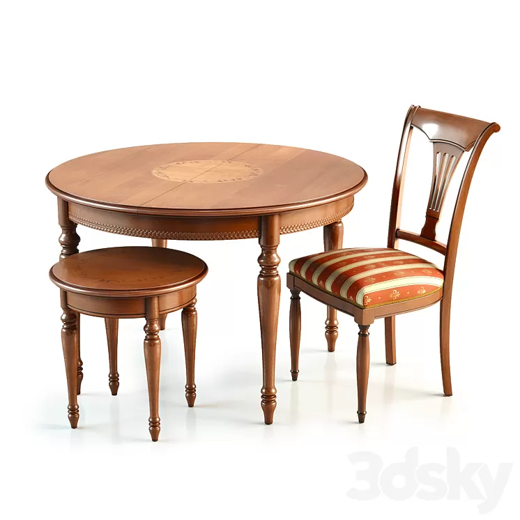 Siena Chear + Table 3D Model