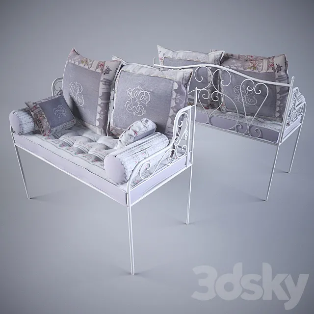 Sieste fleurie _ Comptoir de Famille (France) 3D Model Sieste fleurie _ Comptoir de Famille (France) 3D Model
