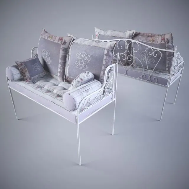 Sieste fleurie Comptoir de Famille (France) 3D Model Sieste fleurie Comptoir de Famille (France) 3D Model