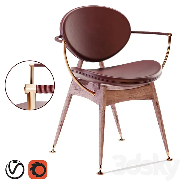 Siglo modern circle chair 3D Model