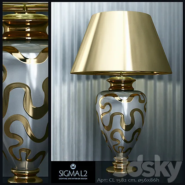 Sigma L2 art. CL1582 – Table lamp 3D Model Sigma L2 art. CL1582 – Table lamp 3D Model