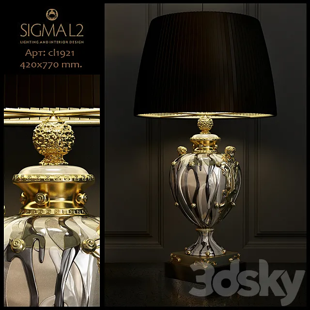 Sigma L2 art.cl1921 – table lamp 3D Model Sigma L2 art.cl1921 – table lamp 3D Model