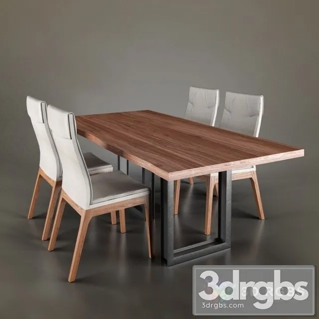 Sigma Tosca Table and Chair 3D Model Download