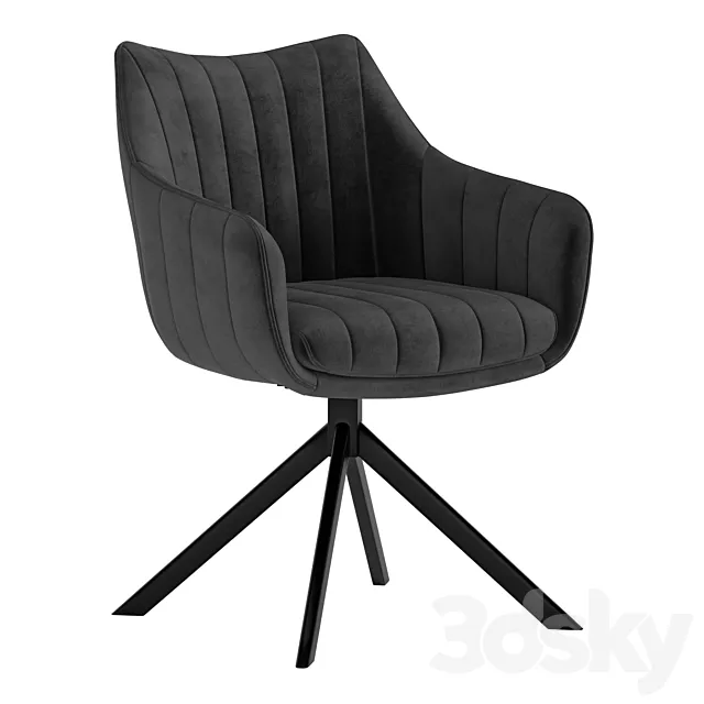 Signal azalia velvet chair 3D Model