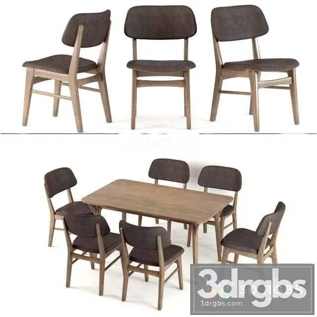 Signal Stol Styl Table and Chair 3D Model Download